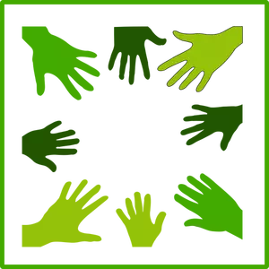 Øko grønne solidaritet vektor ikon