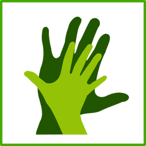 Eco hand pictogramafbeelding vector