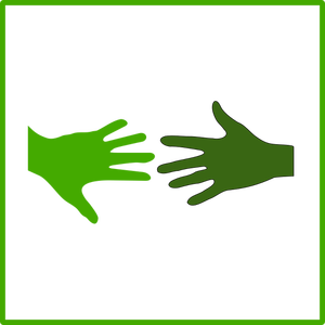Eco hands icon vector image