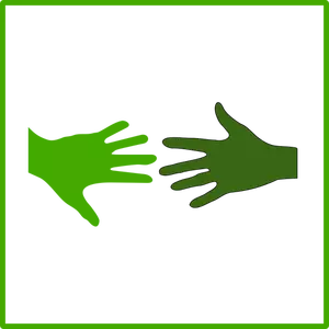 Eco hands icon vector image