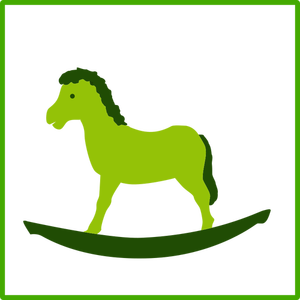Icono de vector de juguete verde Eco