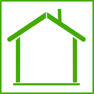 Eco huis vector pictogram