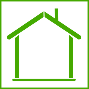 Eco huis vector pictogram