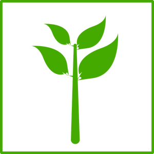 Eco plant vector pictogram