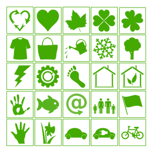 Imágenes de iconos vectoriales Eco