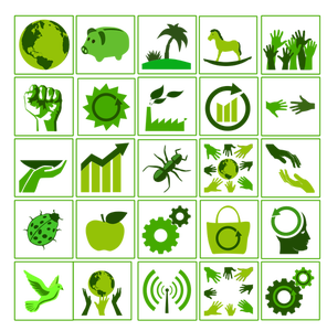 Conjunto de iconos de vector de eco