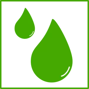 Imagem de vetor de drop eco verde água