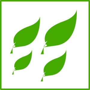 Eco Grünblätter Symbol Vektor-Bild