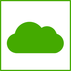 Ikona wektor zielony chmura eko