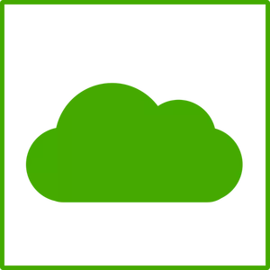 Ícone de vetor de nuvem verde Eco