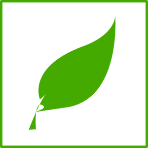 Eco groene blad vector pictogram