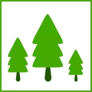 Groen hout vector pictogram