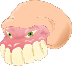 Imagine vectorială de dinţi monstru