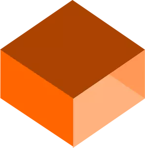3D oranssi laatikko vektori piirustus