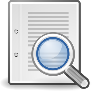 Vector image of find on page computer icon