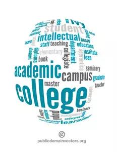 Word cloud for college and education