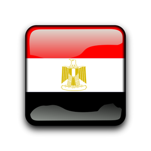 Web knop met vlag Egypte