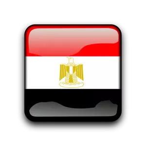 Bouton Web avec drapeau Egypte
