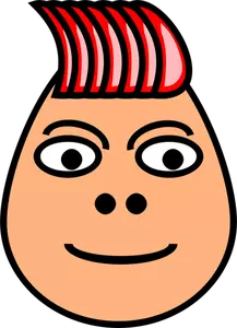 Grafika wektorowa czerwony fryzurę kolczaste faceta