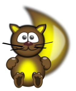 Funny cat mascot vector drawing