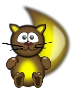 Dibujo vectorial de gracioso gato mascota