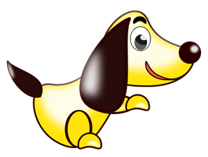Gele hond vector afbeelding