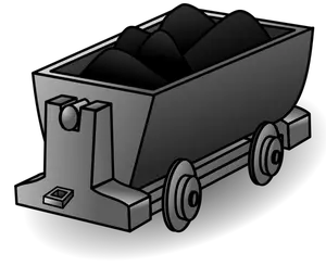 Grafika wektorowa ciężarówka węgla
