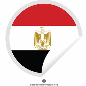 Egyptisk flagg inne i et klistremerke