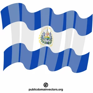 De nationale vlag van El Salvador