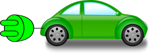 Elektrische auto vector illustraties