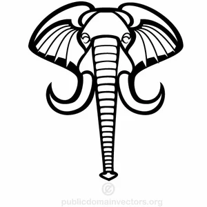 Elefante di grafica vettoriale
