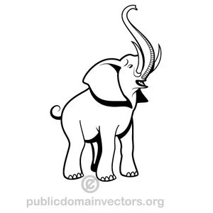 Elefant de grafica vectoriala liber