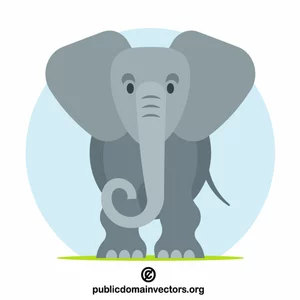 Arte do clipe de desenho animado elefante