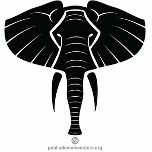 Elefant-Vektor-silhouette