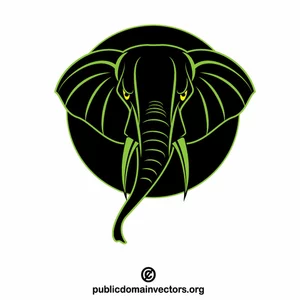 Obraz wektorowy słonia