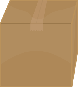 Immagine vettoriale della scatola di cartone chiuso nastrata
