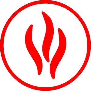 Brennbare Element Logo Farbe Abbildung
