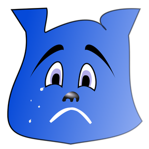 Mavi karakter ağlıyor