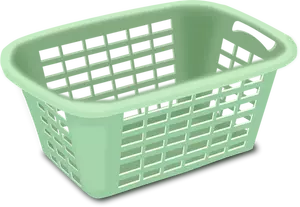 Plastic laundry basket vector drawing