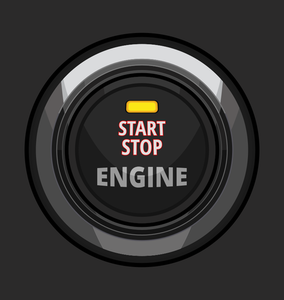 Motor start stopp knappen vektor illustration