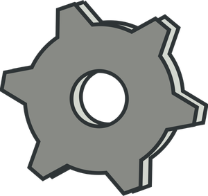 Clipart vectorial de icono de opciones de configuración de escala de grises