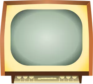 Vintage TV vektor gambar