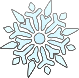 Vektorgrafik med segmenterad snöflinga