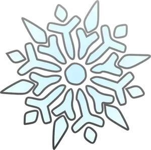 Graphiques vectoriels de flocon de neige segmenté
