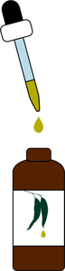 Flacon compte-gouttes avec illustration couleur de récipient de liquide