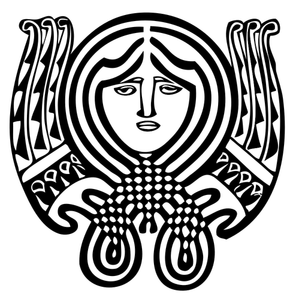 Art nouveau ornamen simbol