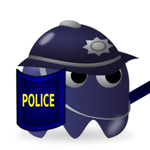Jogo policial ícone vector imagem