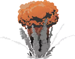 Image vectorielle de couleur champignon atomique