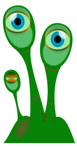 Vector image of alien plant with two eyes