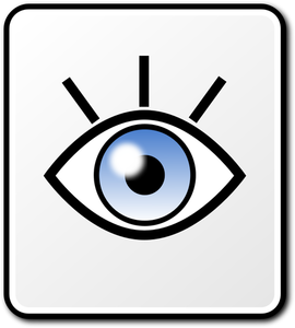 ClipArt vettoriali di scintillante occhio quadrato vettoriale segno